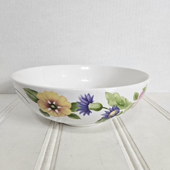 Pfaltzgraff Bowl Emma White Floral Round Vegetable Serving Dish Replacement - Picture 3 of 11